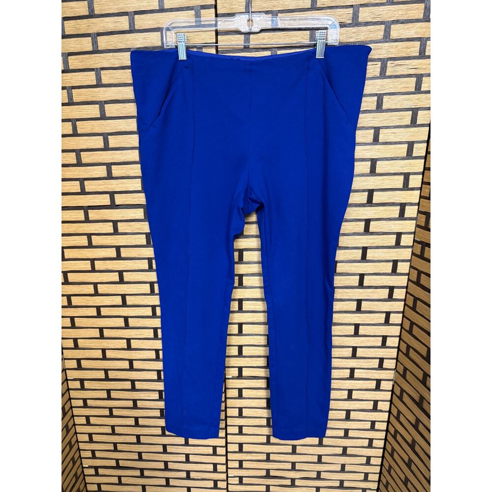 INC International Concepts‎ Blue Ponte Knit Pull On Pants Size 16 - Picture 2 of 7